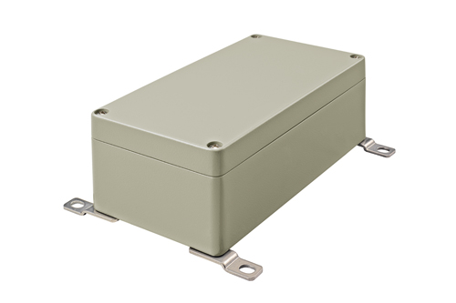 aluKOM diecast enclosures with optional external mounting brackets (in V2A stainless steel)