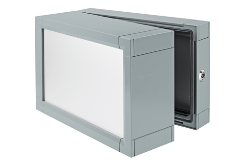Type MVD-04 twin section enclosure hinged with side lock